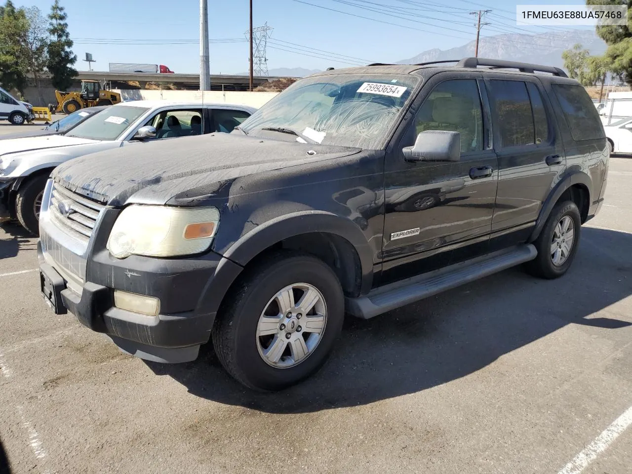 2008 Ford Explorer Xlt VIN: 1FMEU63E88UA57468 Lot: 75993654