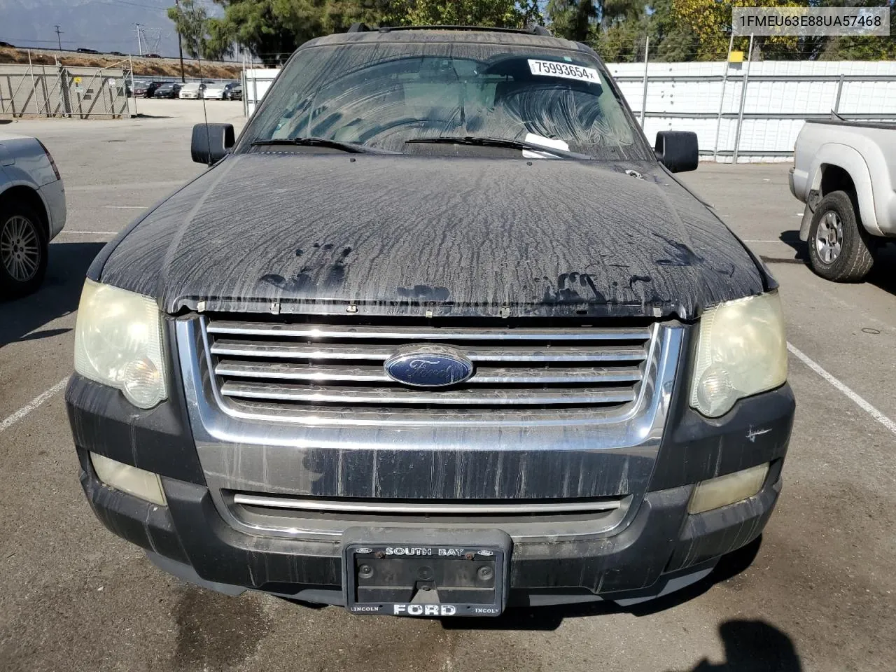 2008 Ford Explorer Xlt VIN: 1FMEU63E88UA57468 Lot: 75993654