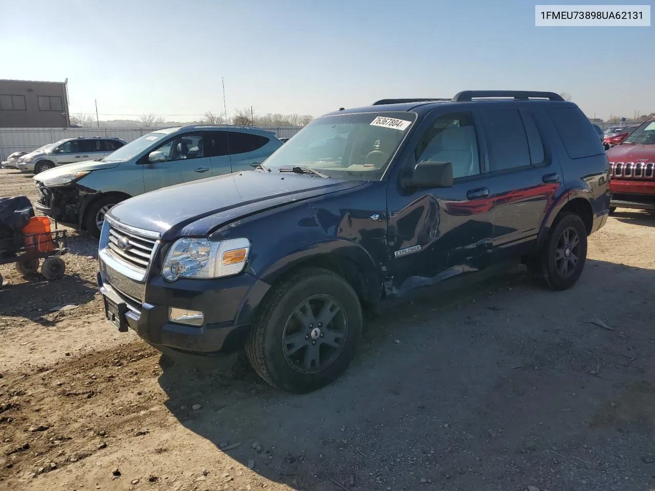 2008 Ford Explorer Xlt VIN: 1FMEU73898UA62131 Lot: 76367804