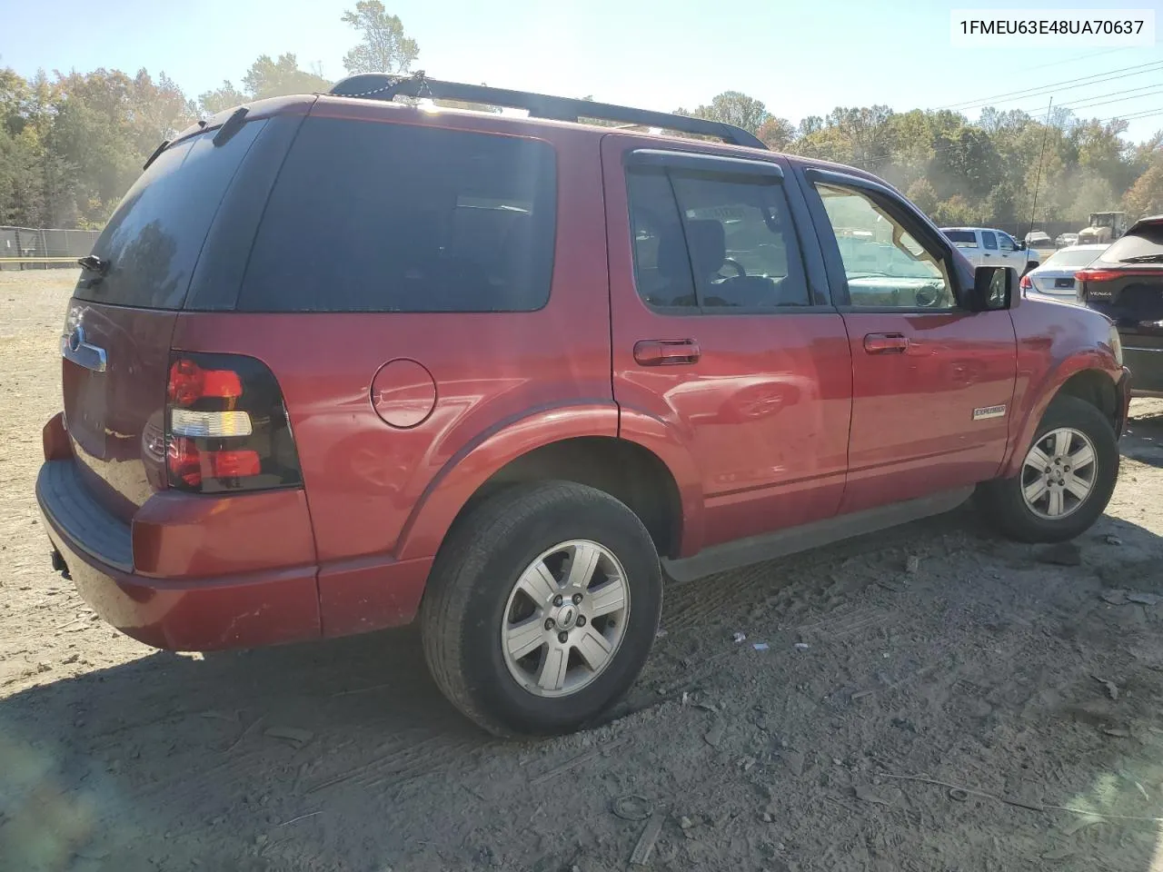 2008 Ford Explorer Xlt VIN: 1FMEU63E48UA70637 Lot: 76931414