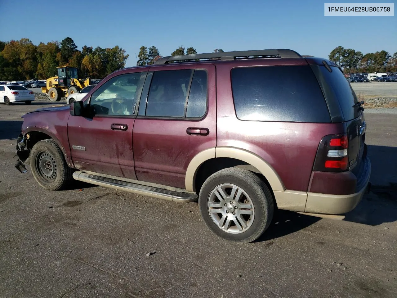 2008 Ford Explorer Eddie Bauer VIN: 1FMEU64E28UB06758 Lot: 77664714