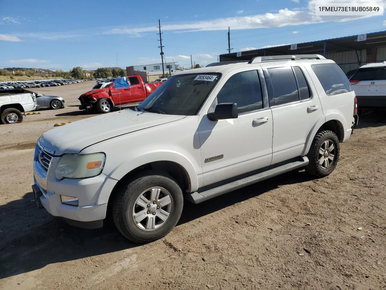 2008 Ford Explorer Xlt VIN: 1FMEU73E18UB05849 Lot: 78093464