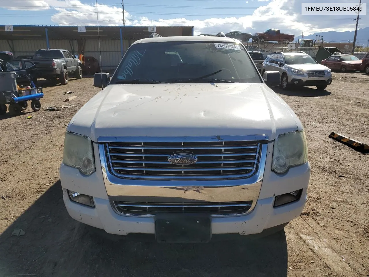 1FMEU73E18UB05849 2008 Ford Explorer Xlt