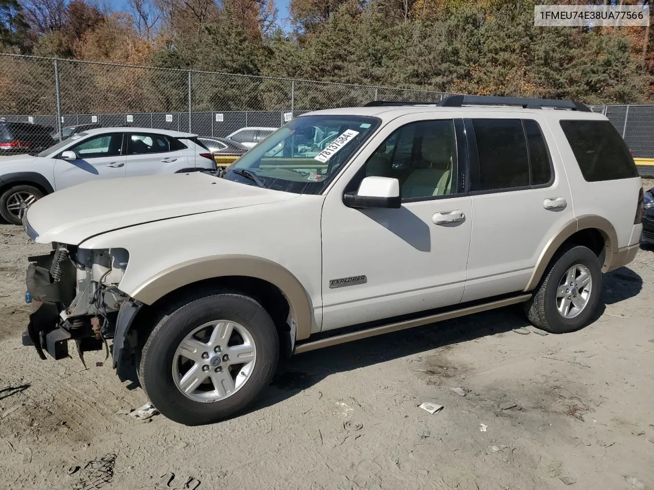 2008 Ford Explorer Eddie Bauer VIN: 1FMEU74E38UA77566 Lot: 78137584