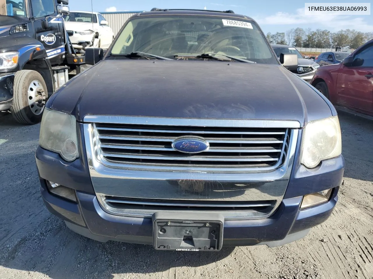 2008 Ford Explorer Xlt VIN: 1FMEU63E38UA06993 Lot: 78685394