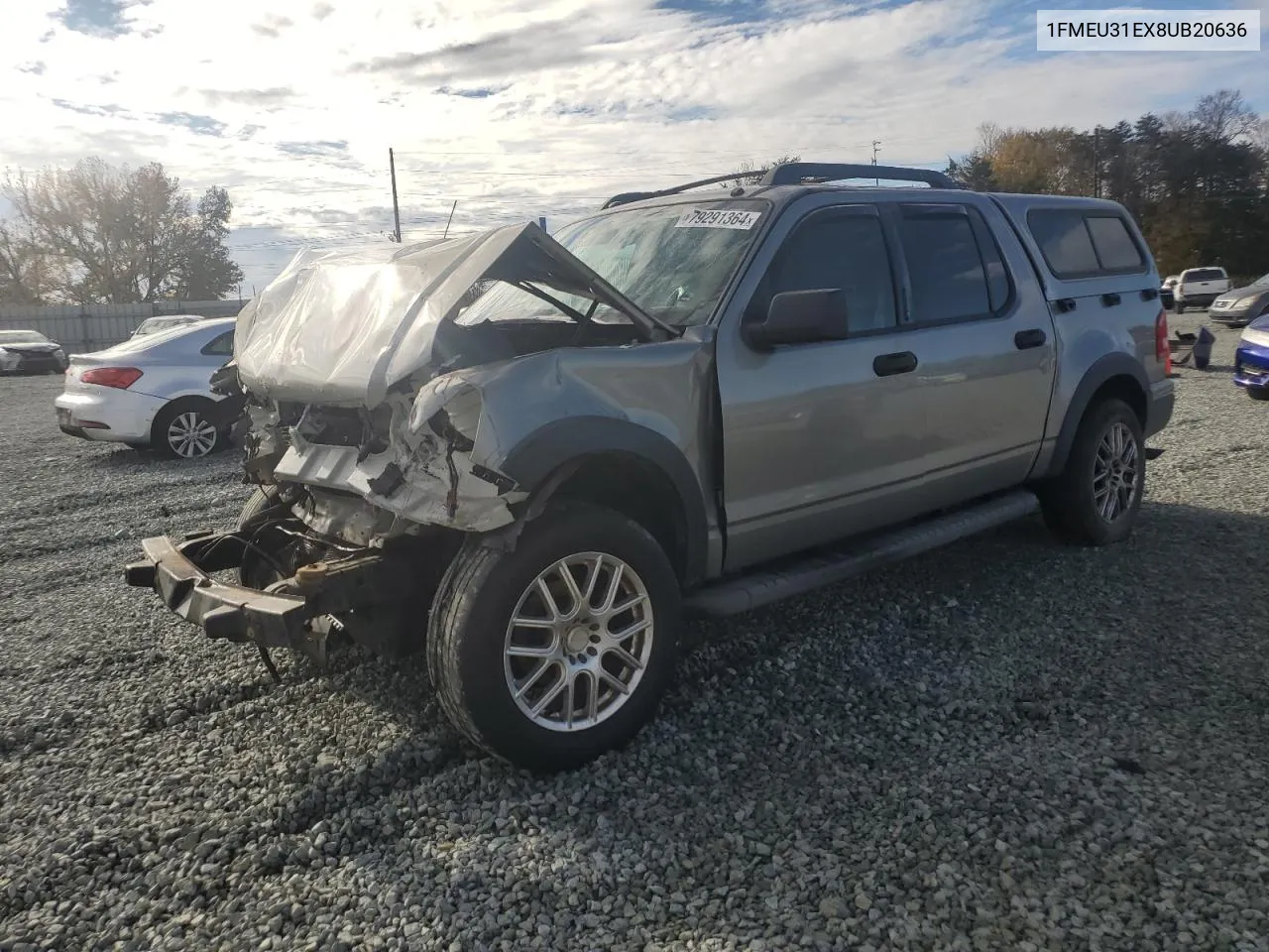 2008 Ford Explorer Sport Trac Xlt VIN: 1FMEU31EX8UB20636 Lot: 79291364