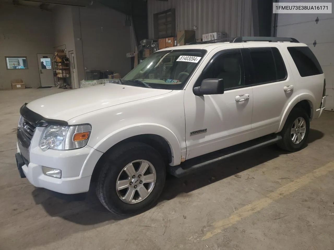 2008 Ford Explorer Xlt VIN: 1FMEU73E38UA16171 Lot: 81403094