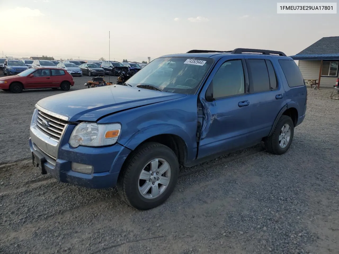 2009 Ford Explorer Xlt VIN: 1FMEU73E29UA17801 Lot: 74352944