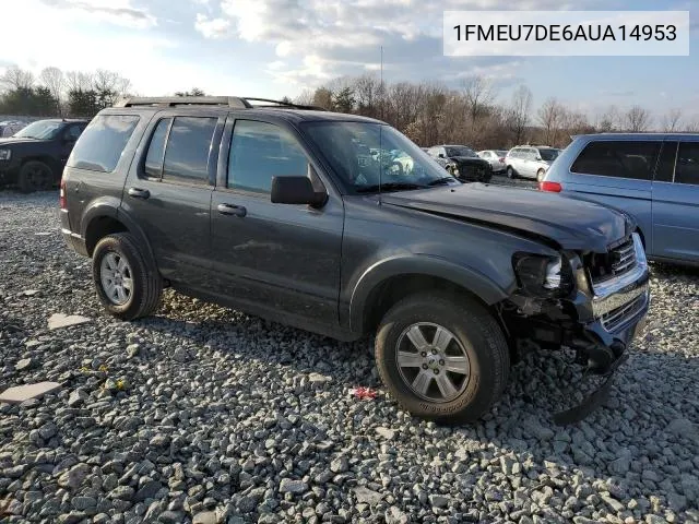 2010 Ford Explorer Xlt VIN: 1FMEU7DE6AUA14953 Lot: 53685984