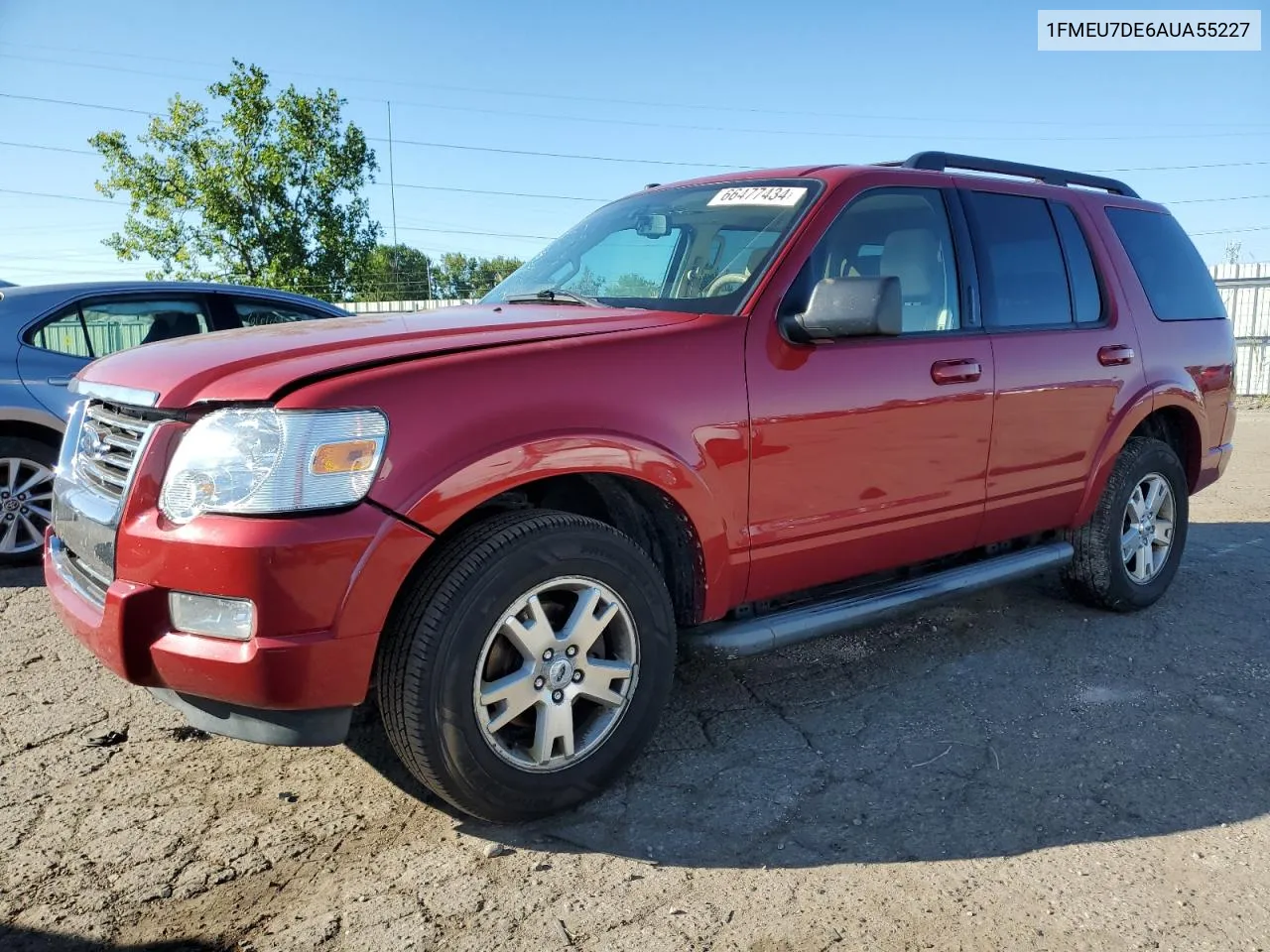 2010 Ford Explorer Xlt VIN: 1FMEU7DE6AUA55227 Lot: 66477434