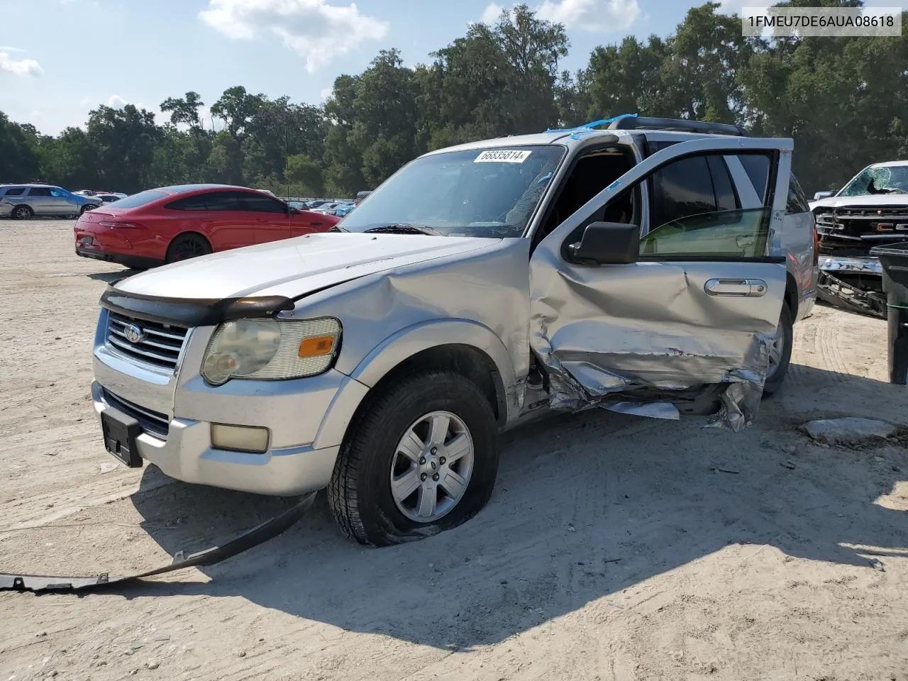 2010 Ford Explorer Xlt VIN: 1FMEU7DE6AUA08618 Lot: 66835814