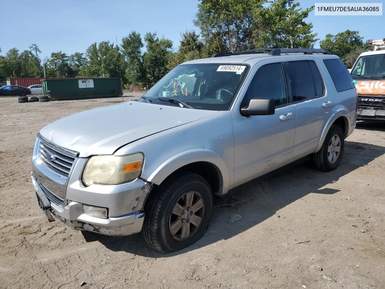 2010 Ford Explorer Xlt VIN: 1FMEU7DE5AUA36085 Lot: 69092514