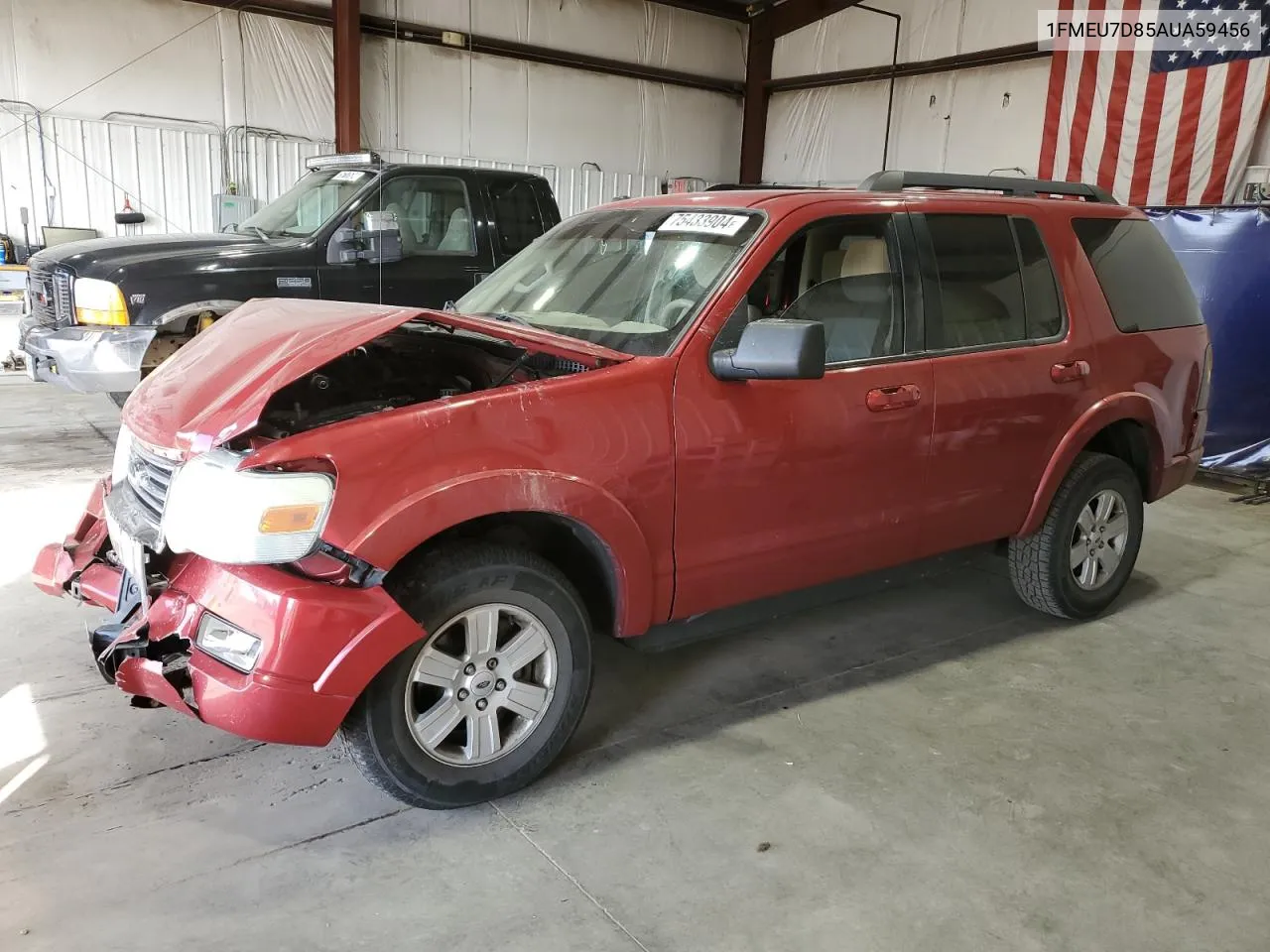 2010 Ford Explorer Xlt VIN: 1FMEU7D85AUA59456 Lot: 75433904