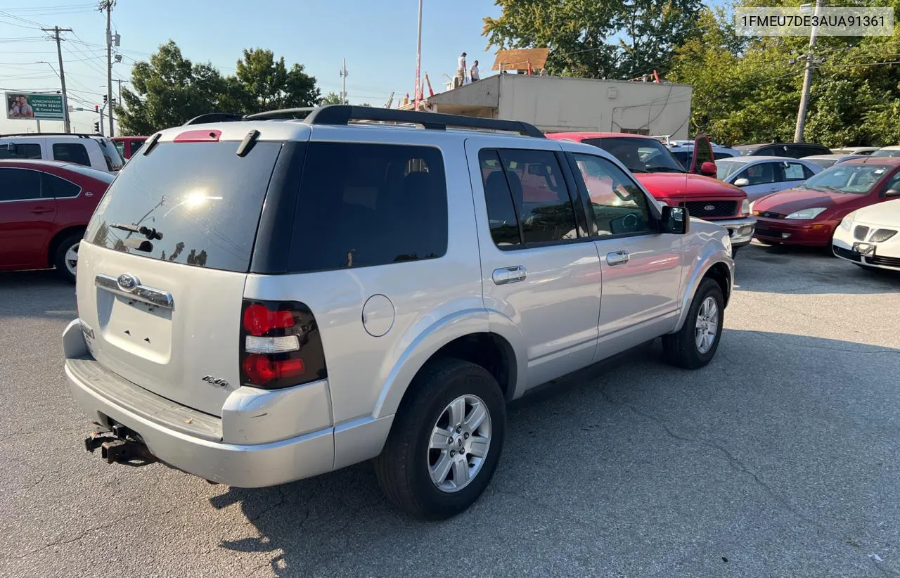 2010 Ford Explorer Xlt VIN: 1FMEU7DE3AUA91361 Lot: 75829564