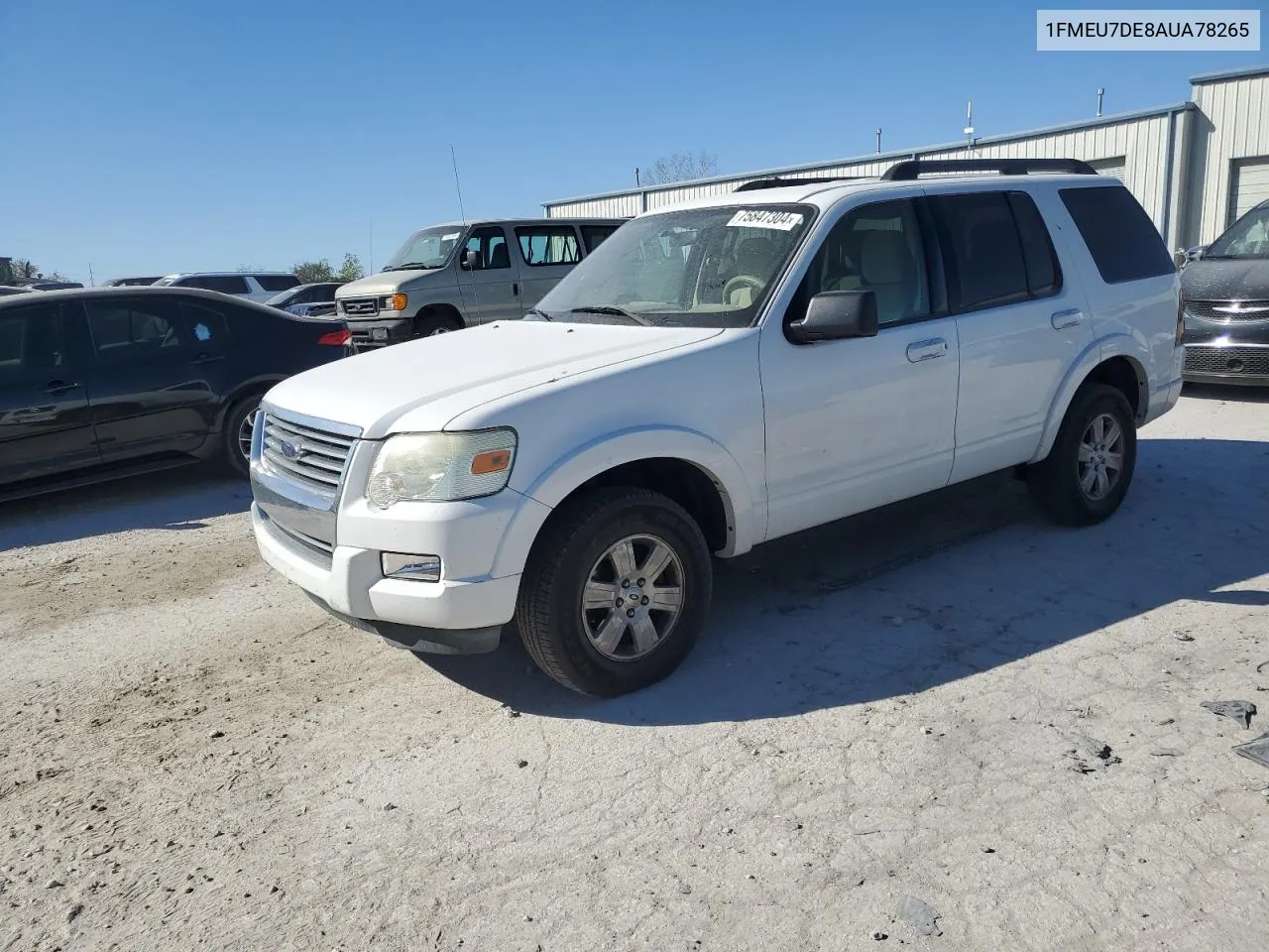 2010 Ford Explorer Xlt VIN: 1FMEU7DE8AUA78265 Lot: 75847304