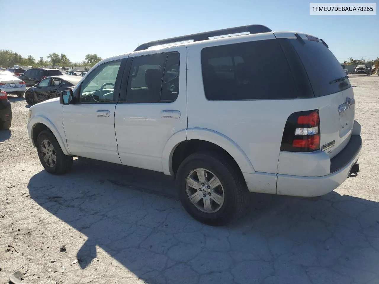 2010 Ford Explorer Xlt VIN: 1FMEU7DE8AUA78265 Lot: 75847304