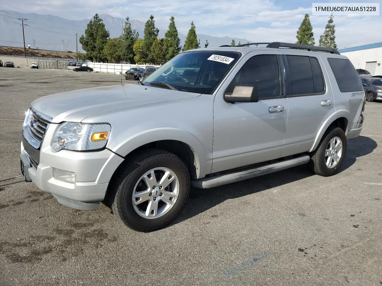 2010 Ford Explorer Xlt VIN: 1FMEU6DE7AUA51228 Lot: 79291834