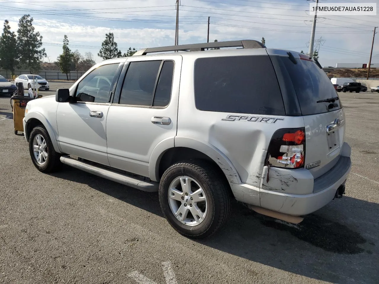 2010 Ford Explorer Xlt VIN: 1FMEU6DE7AUA51228 Lot: 79291834