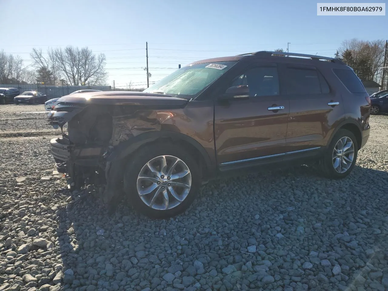 2011 Ford Explorer Limited VIN: 1FMHK8F80BGA62979 Lot: 38266394