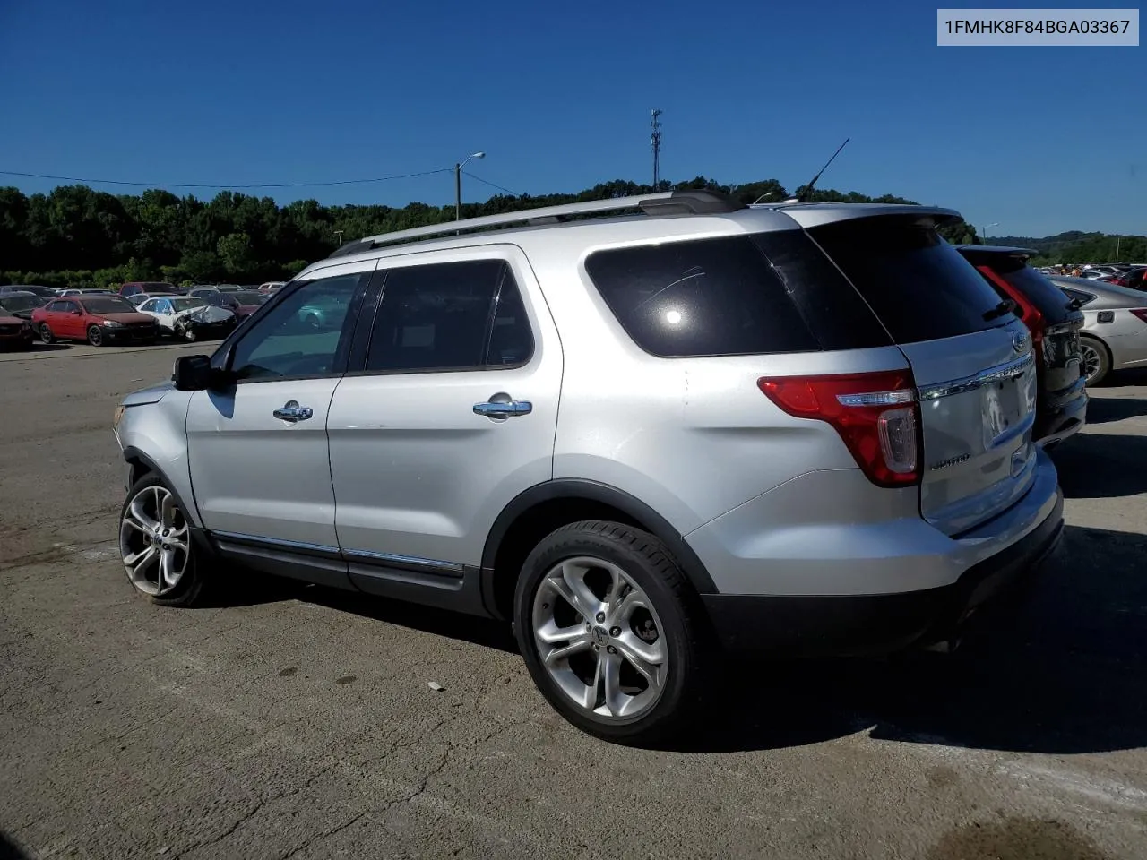 2011 Ford Explorer Limited VIN: 1FMHK8F84BGA03367 Lot: 58214374