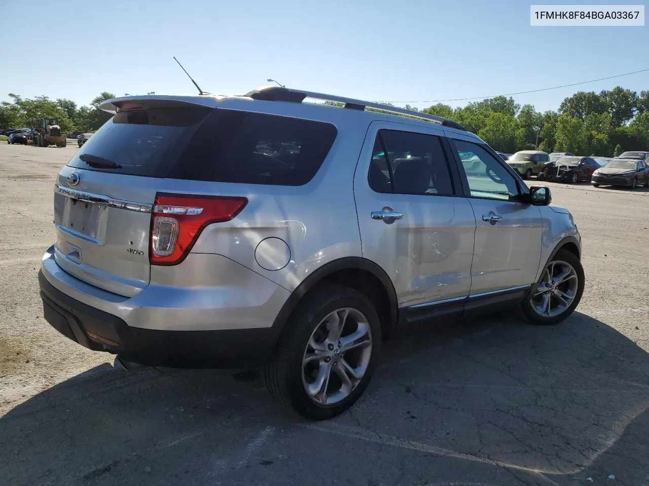 2011 Ford Explorer Limited VIN: 1FMHK8F84BGA03367 Lot: 58214374