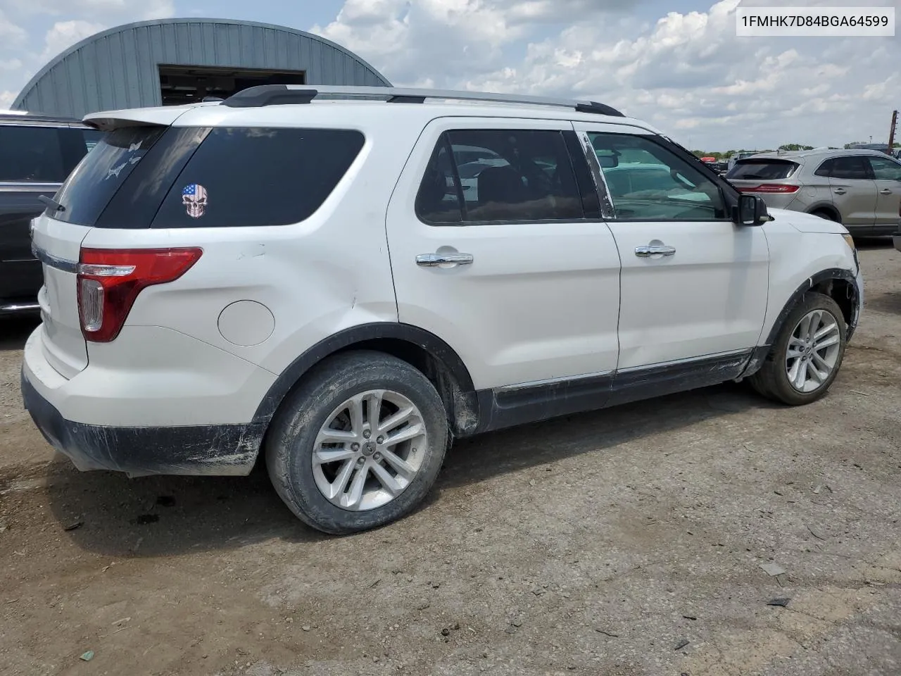 2011 Ford Explorer Xlt VIN: 1FMHK7D84BGA64599 Lot: 63910904