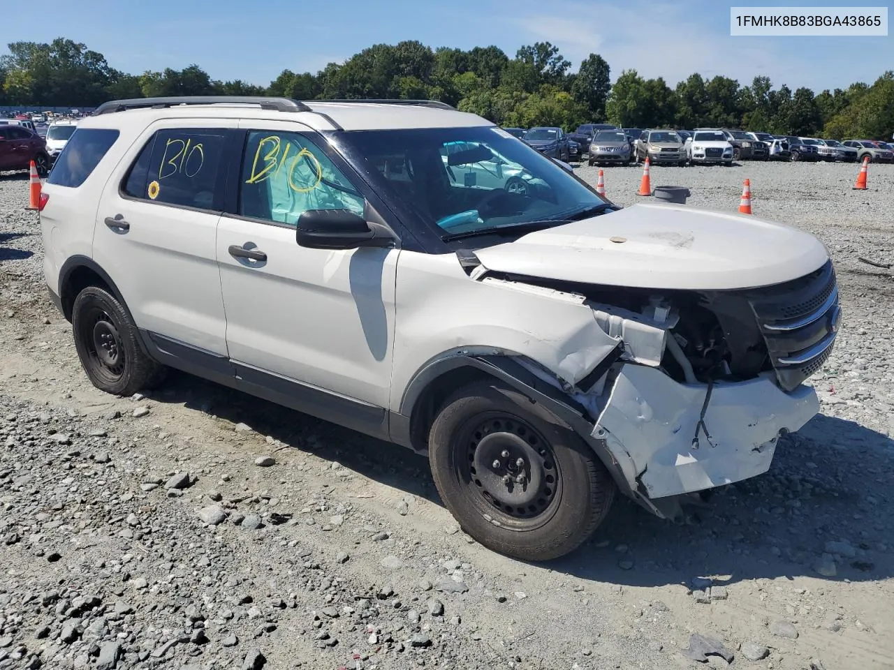 2011 Ford Explorer VIN: 1FMHK8B83BGA43865 Lot: 70116184