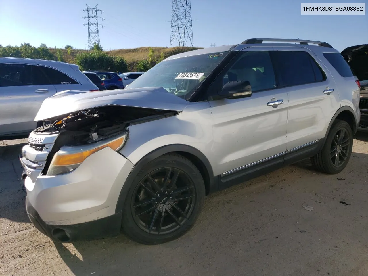 2011 Ford Explorer Xlt VIN: 1FMHK8D81BGA08352 Lot: 70313674