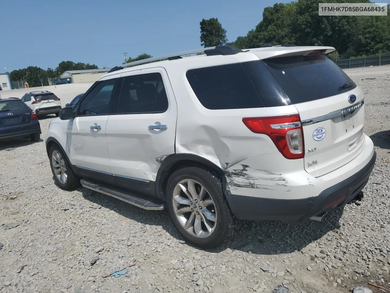 2011 Ford Explorer Xlt VIN: 1FMHK7D85BGA68435 Lot: 70436894