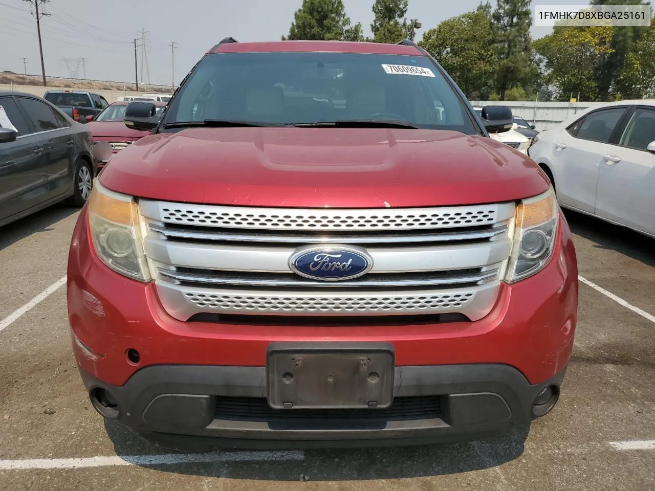 2011 Ford Explorer Xlt VIN: 1FMHK7D8XBGA25161 Lot: 70609654