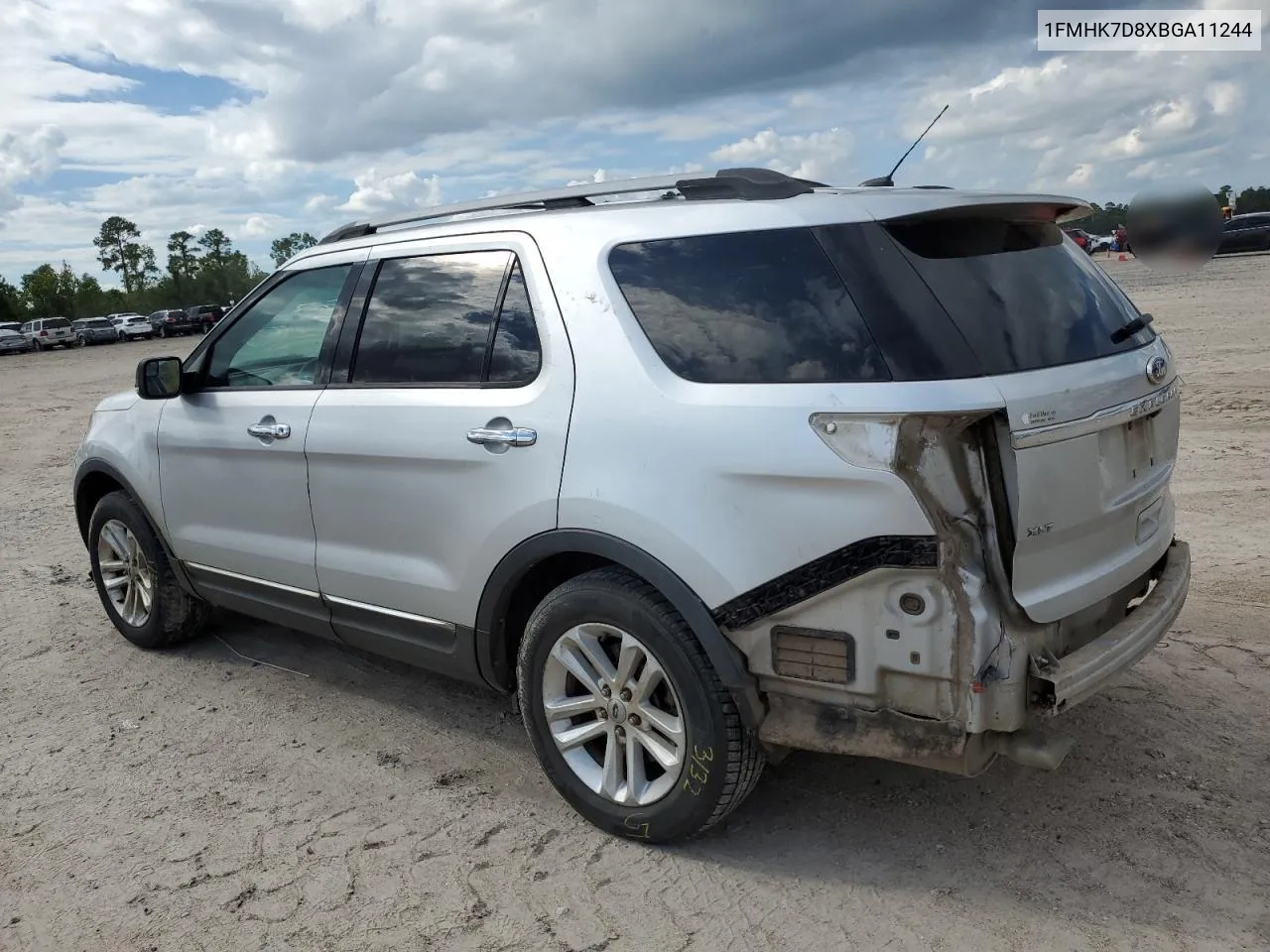 2011 Ford Explorer Xlt VIN: 1FMHK7D8XBGA11244 Lot: 70610164