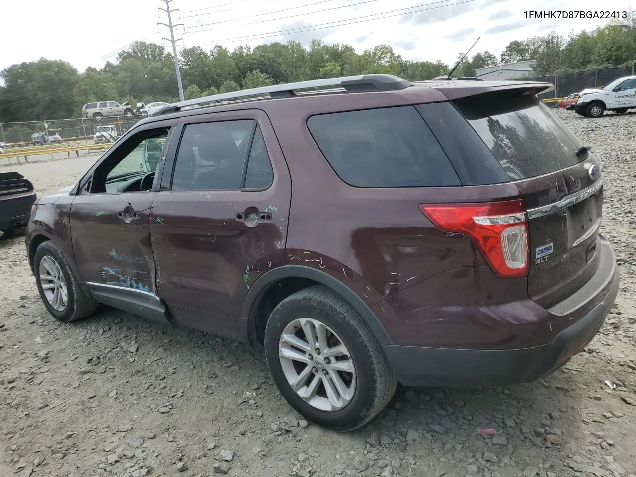 2011 Ford Explorer Xlt VIN: 1FMHK7D87BGA22413 Lot: 71180384