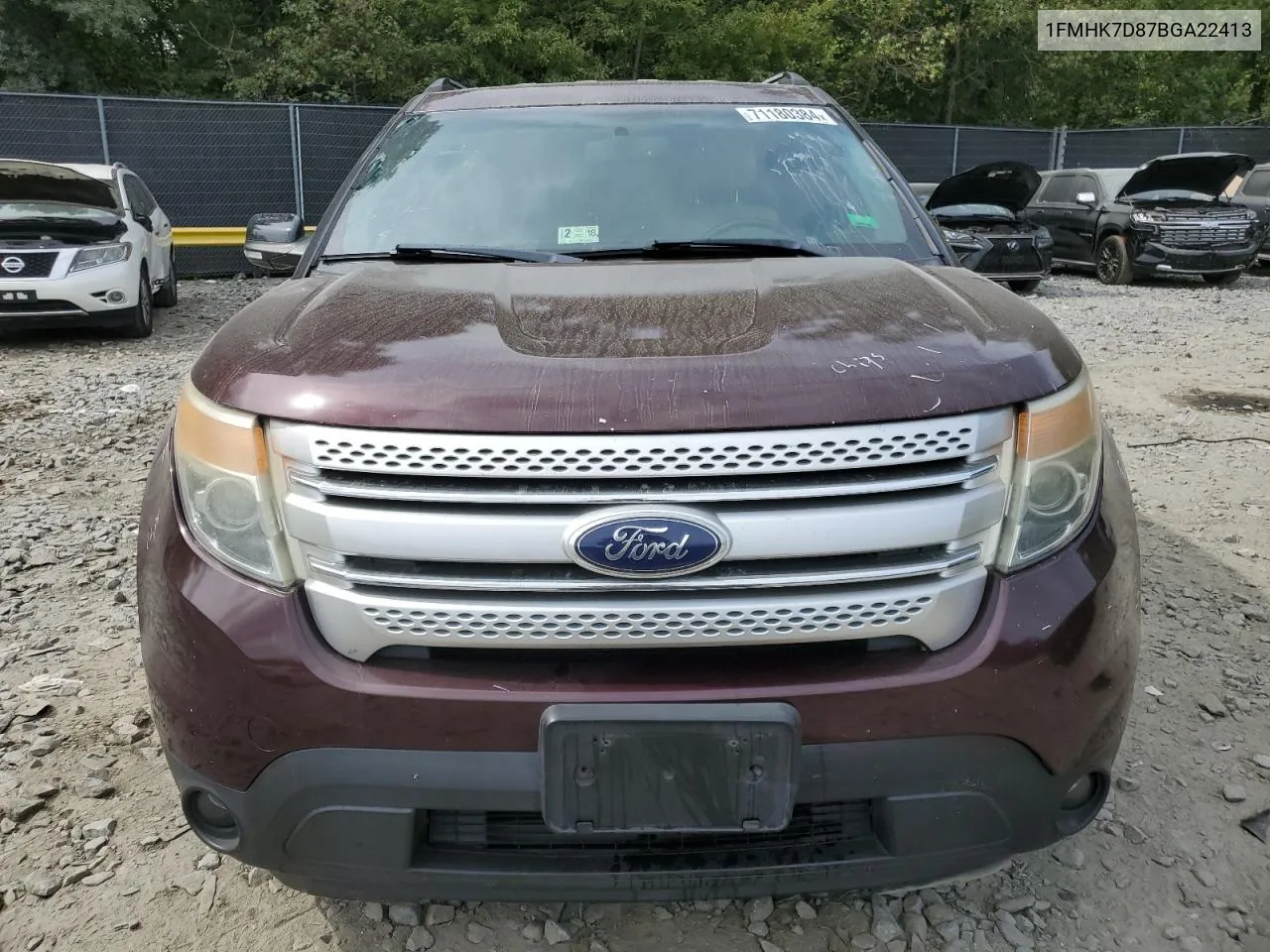 2011 Ford Explorer Xlt VIN: 1FMHK7D87BGA22413 Lot: 71180384