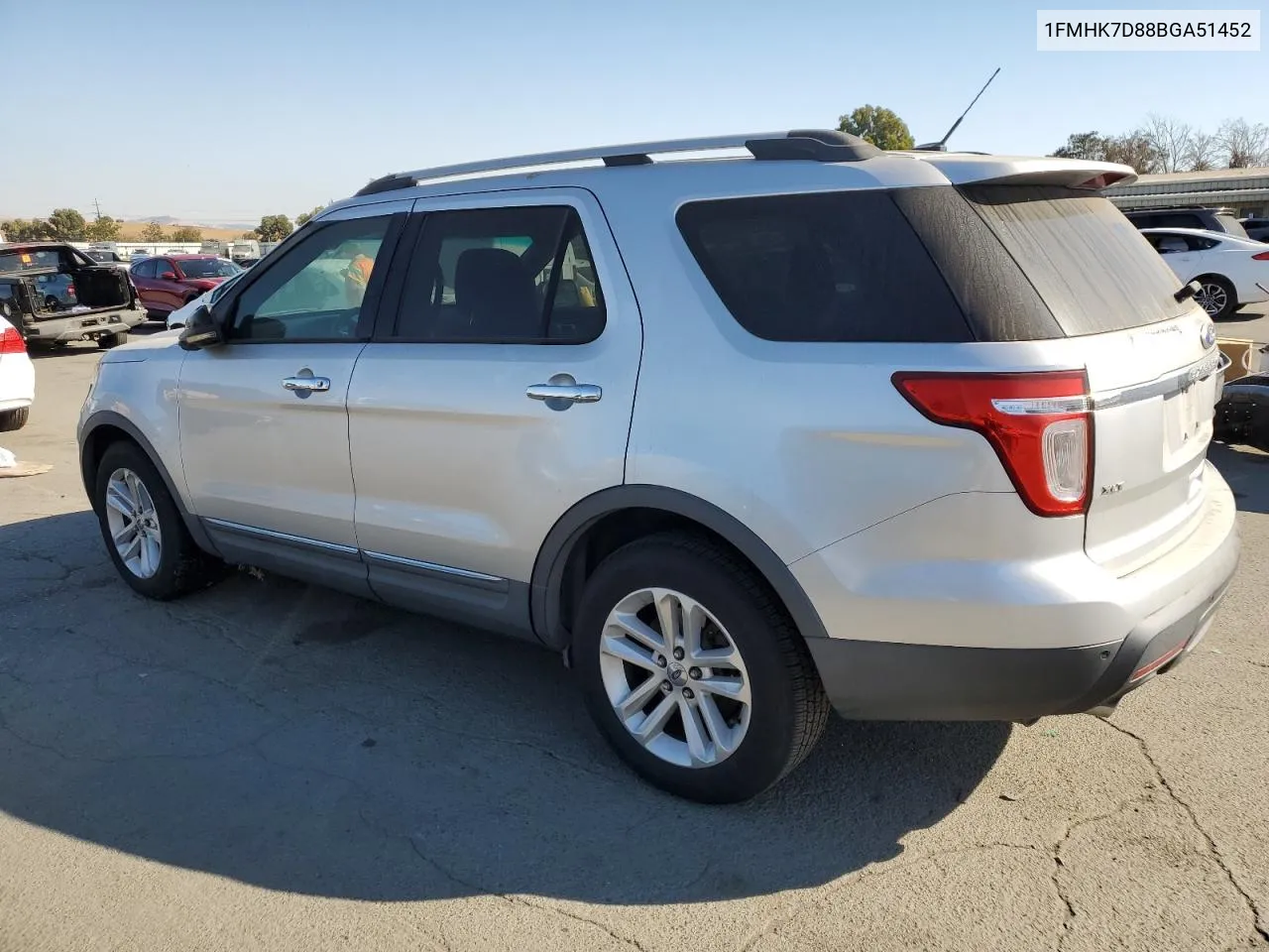 2011 Ford Explorer Xlt VIN: 1FMHK7D88BGA51452 Lot: 72862844