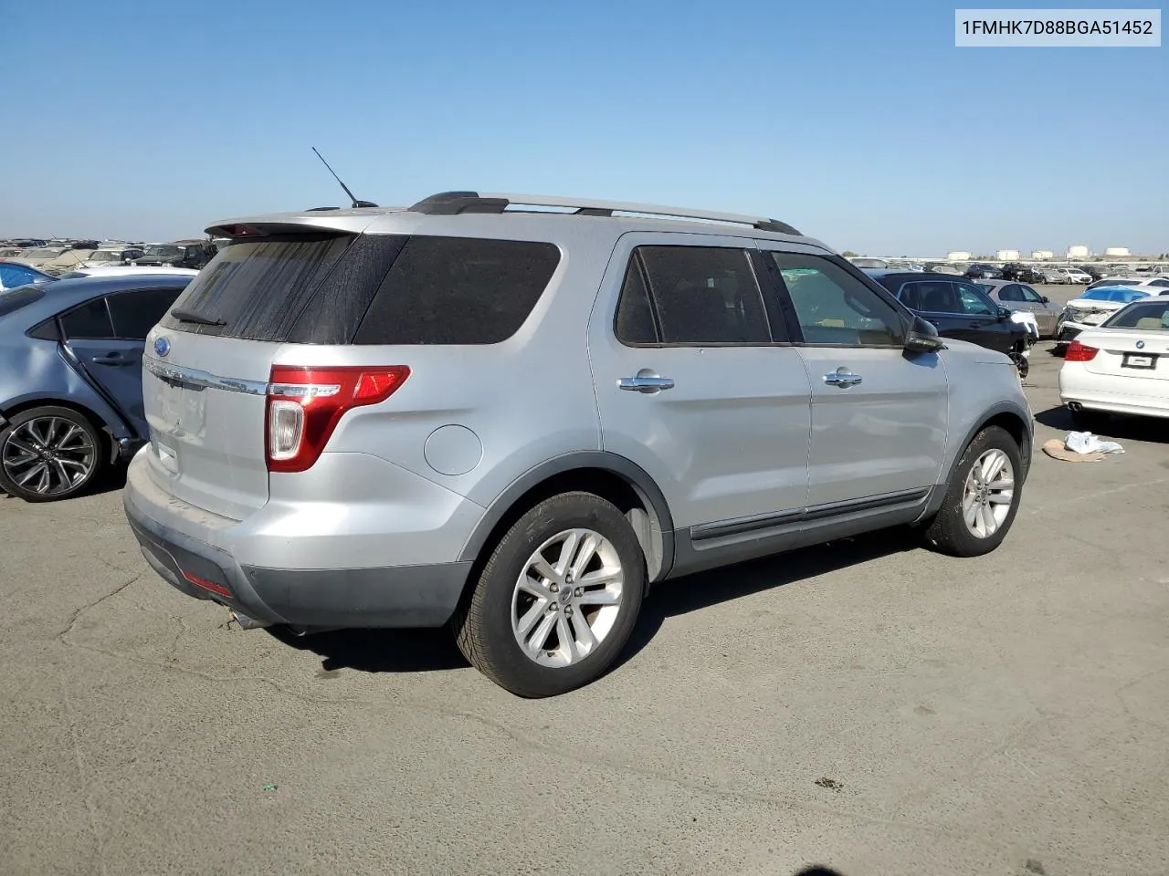 2011 Ford Explorer Xlt VIN: 1FMHK7D88BGA51452 Lot: 72862844