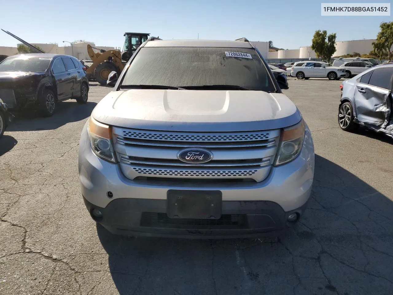 2011 Ford Explorer Xlt VIN: 1FMHK7D88BGA51452 Lot: 72862844