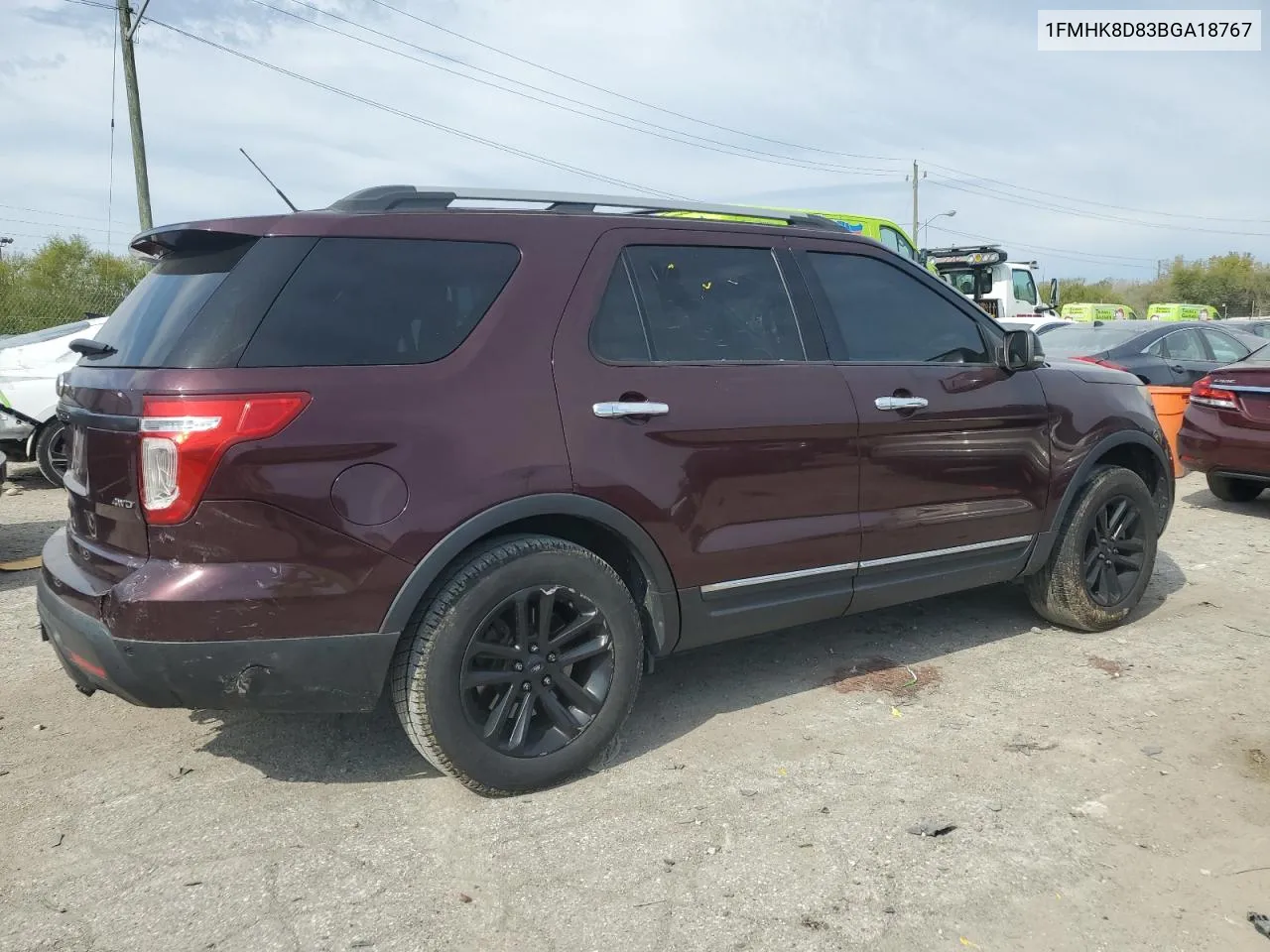 2011 Ford Explorer Xlt VIN: 1FMHK8D83BGA18767 Lot: 74480364