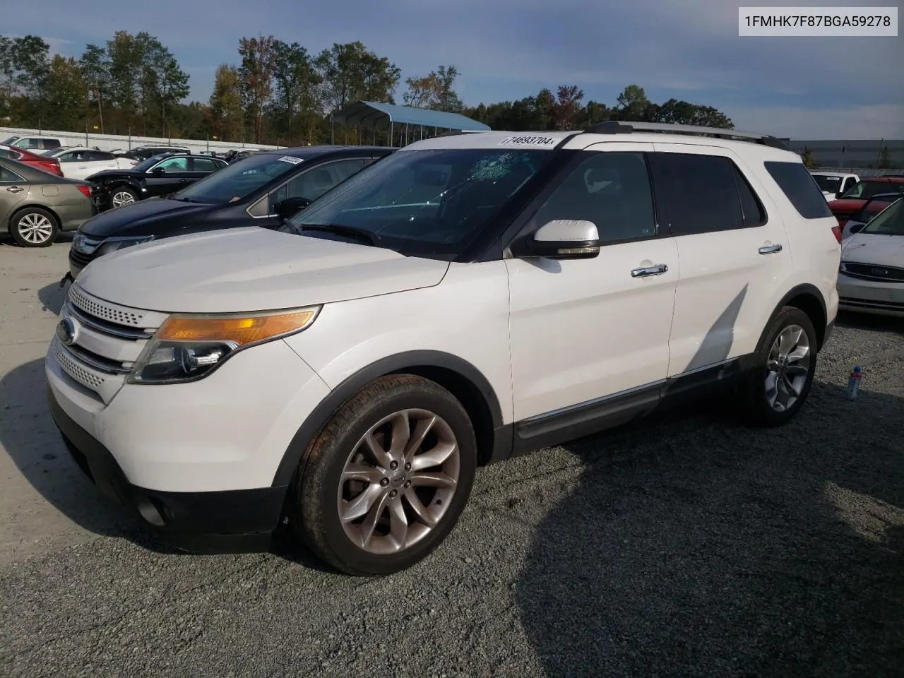 2011 Ford Explorer Limited VIN: 1FMHK7F87BGA59278 Lot: 74693704