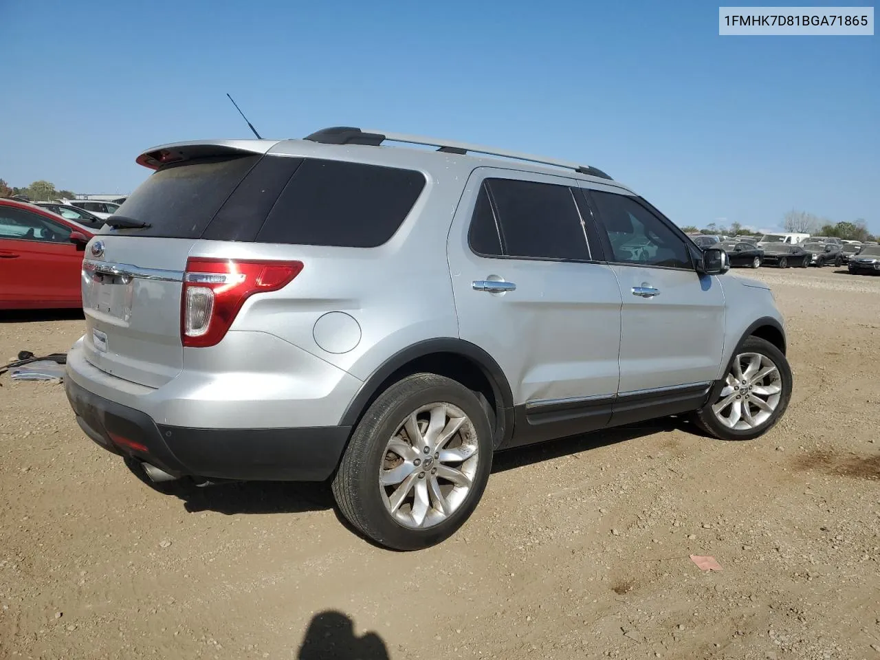 2011 Ford Explorer Xlt VIN: 1FMHK7D81BGA71865 Lot: 75180284