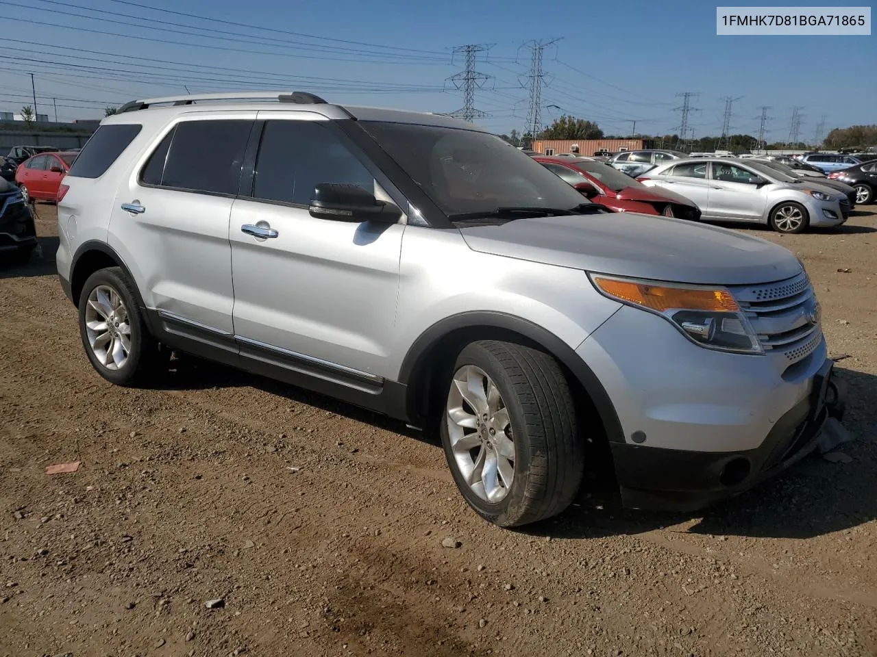 2011 Ford Explorer Xlt VIN: 1FMHK7D81BGA71865 Lot: 75180284