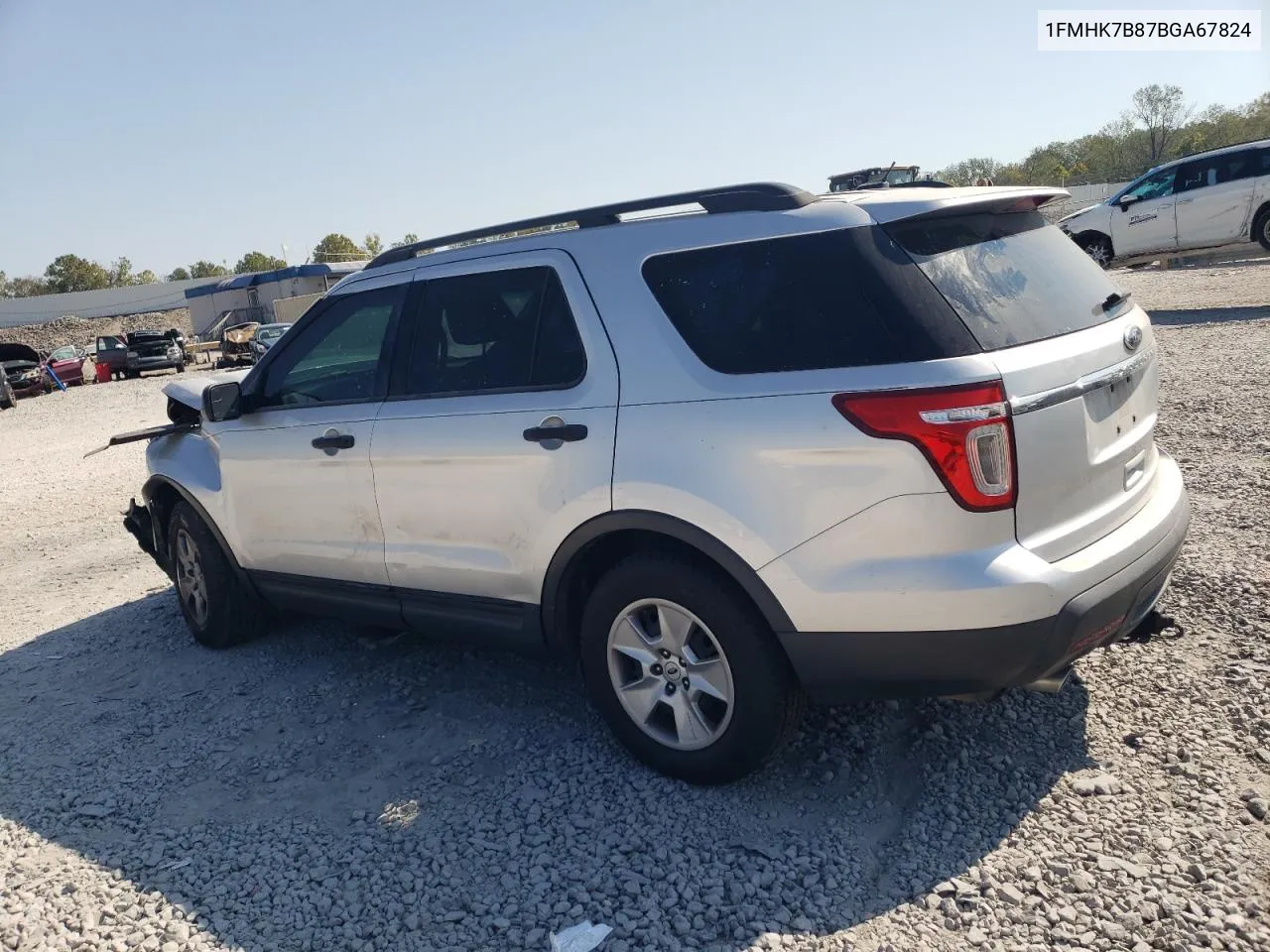 2011 Ford Explorer VIN: 1FMHK7B87BGA67824 Lot: 75298414