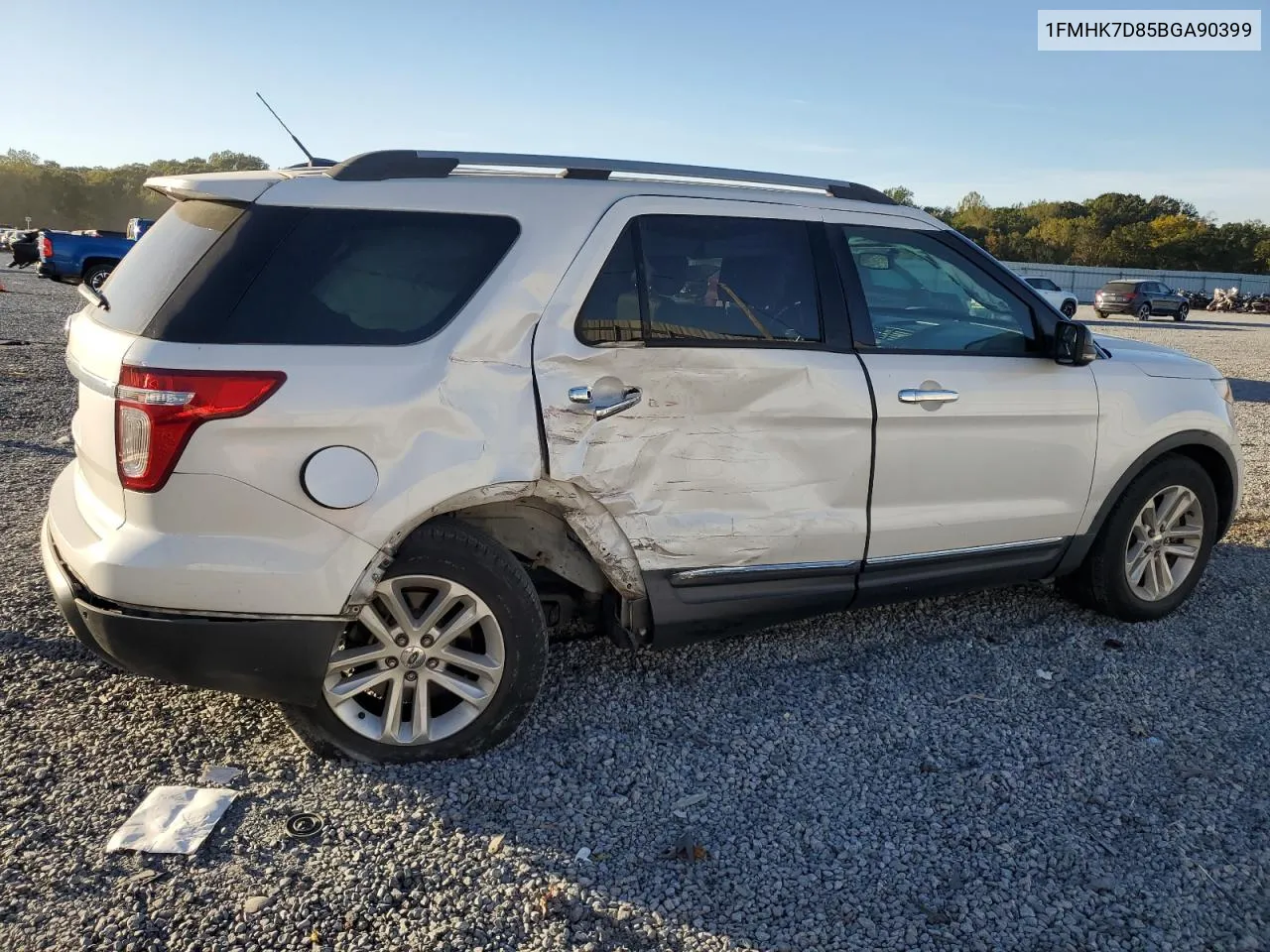 2011 Ford Explorer Xlt VIN: 1FMHK7D85BGA90399 Lot: 75879704