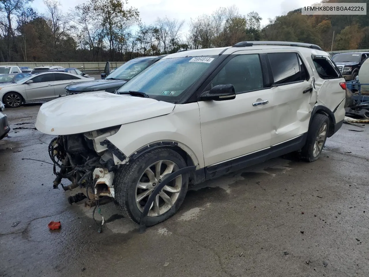 2011 Ford Explorer Xlt VIN: 1FMHK8D81BGA42226 Lot: 75964814