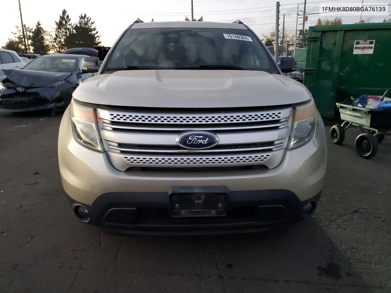 2011 Ford Explorer Xlt VIN: 1FMHK8D80BGA76139 Lot: 76148364