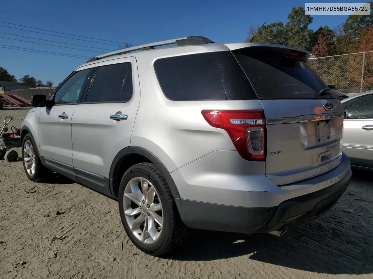 2011 Ford Explorer Xlt VIN: 1FMHK7D85BGA85722 Lot: 76372924