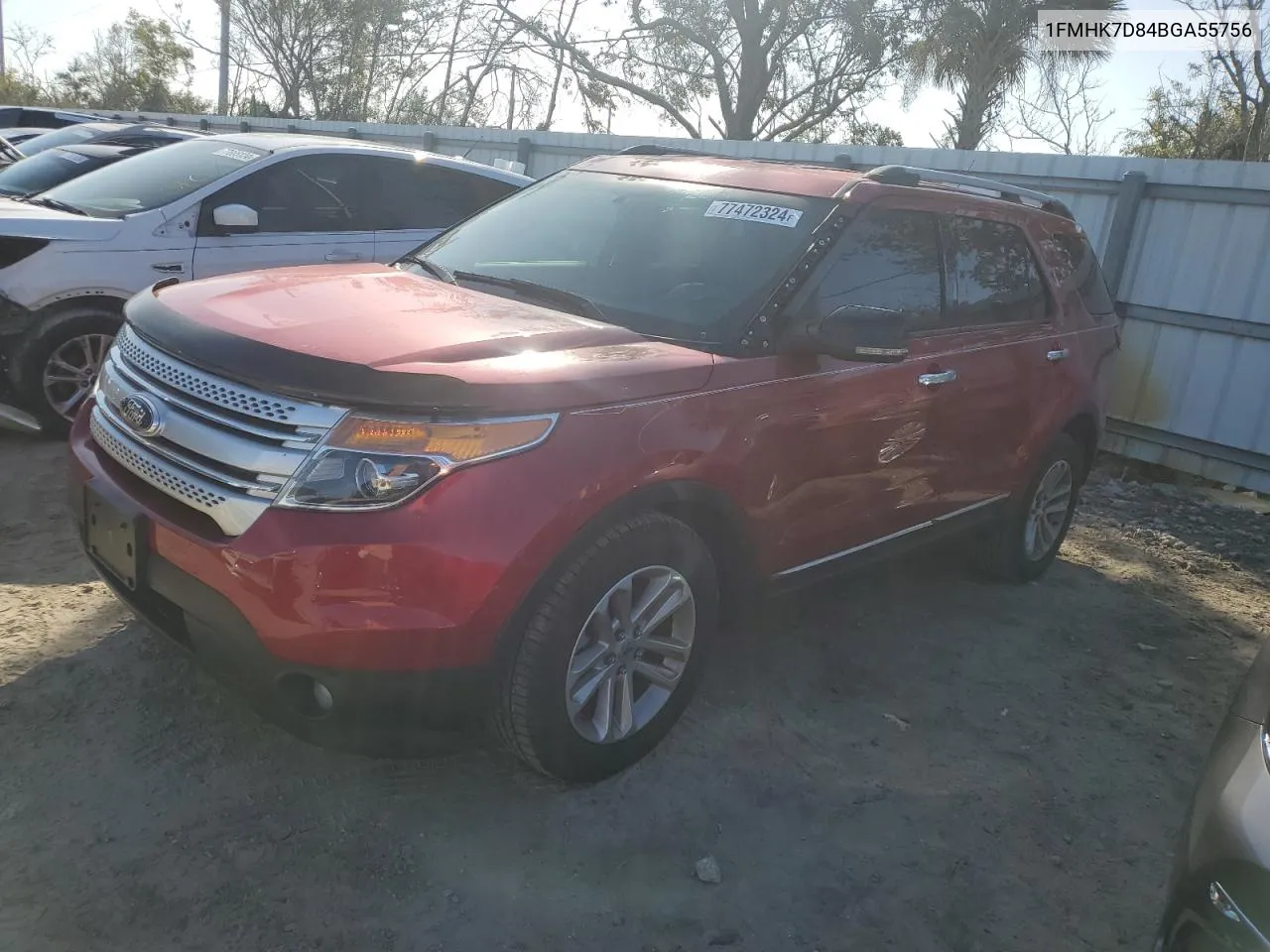 2011 Ford Explorer Xlt VIN: 1FMHK7D84BGA55756 Lot: 77472324