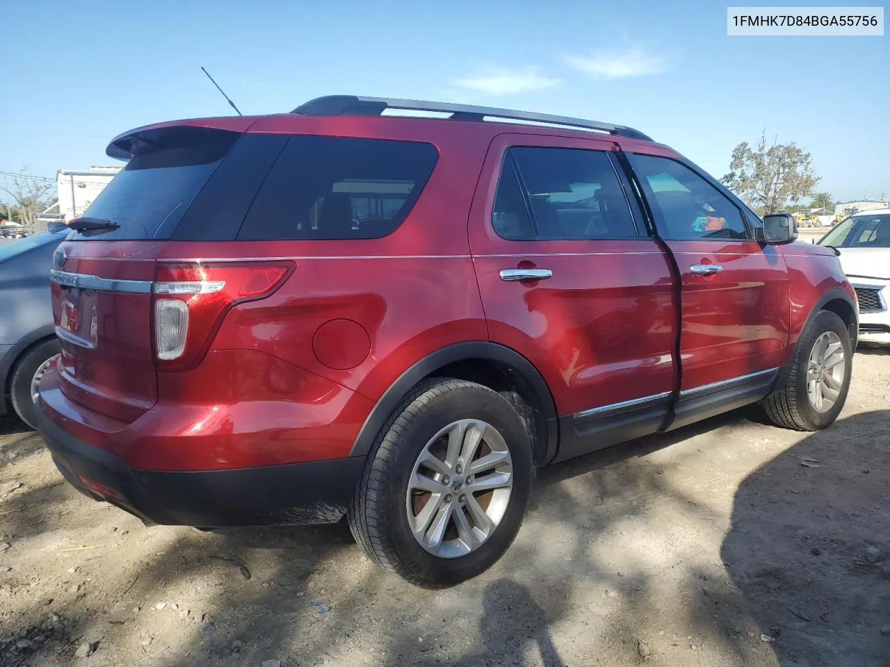 2011 Ford Explorer Xlt VIN: 1FMHK7D84BGA55756 Lot: 77472324