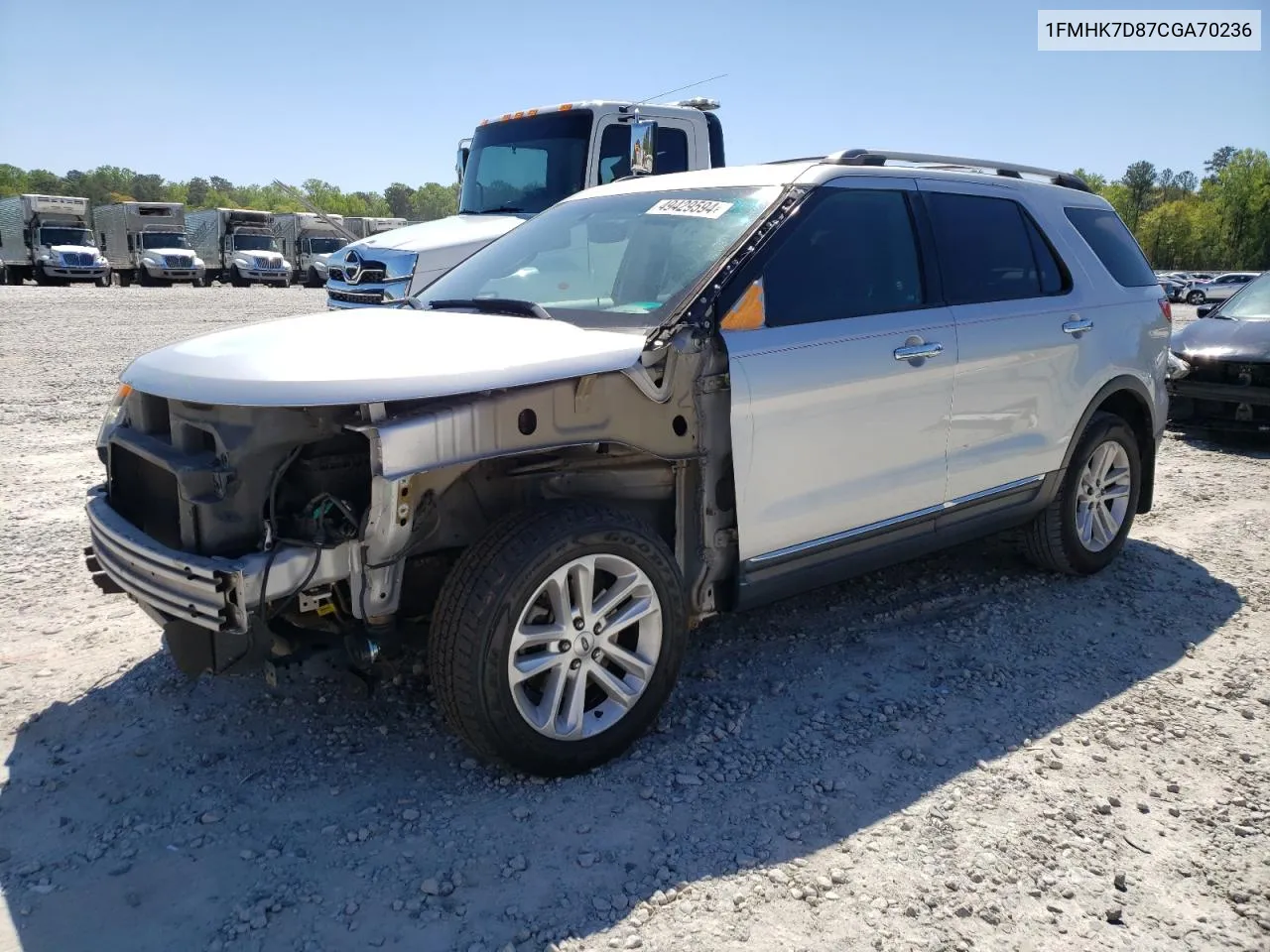 2012 Ford Explorer Xlt VIN: 1FMHK7D87CGA70236 Lot: 49429594