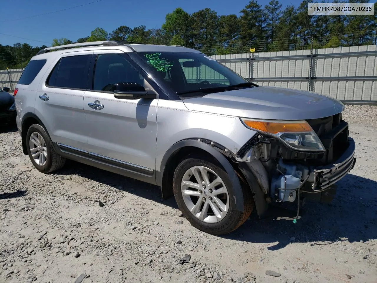 2012 Ford Explorer Xlt VIN: 1FMHK7D87CGA70236 Lot: 49429594