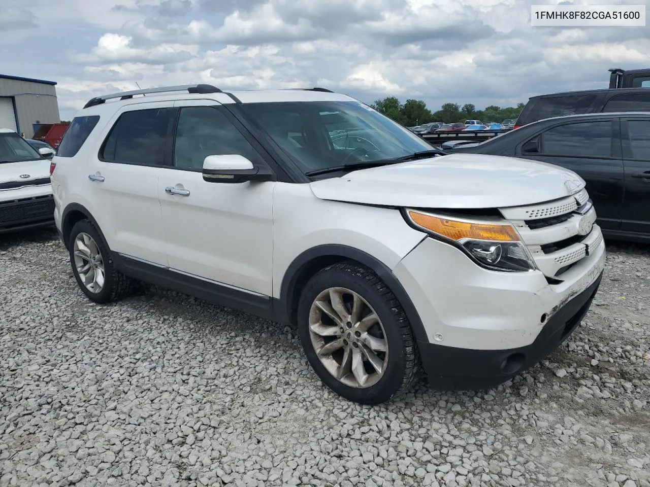 2012 Ford Explorer Limited VIN: 1FMHK8F82CGA51600 Lot: 54441814